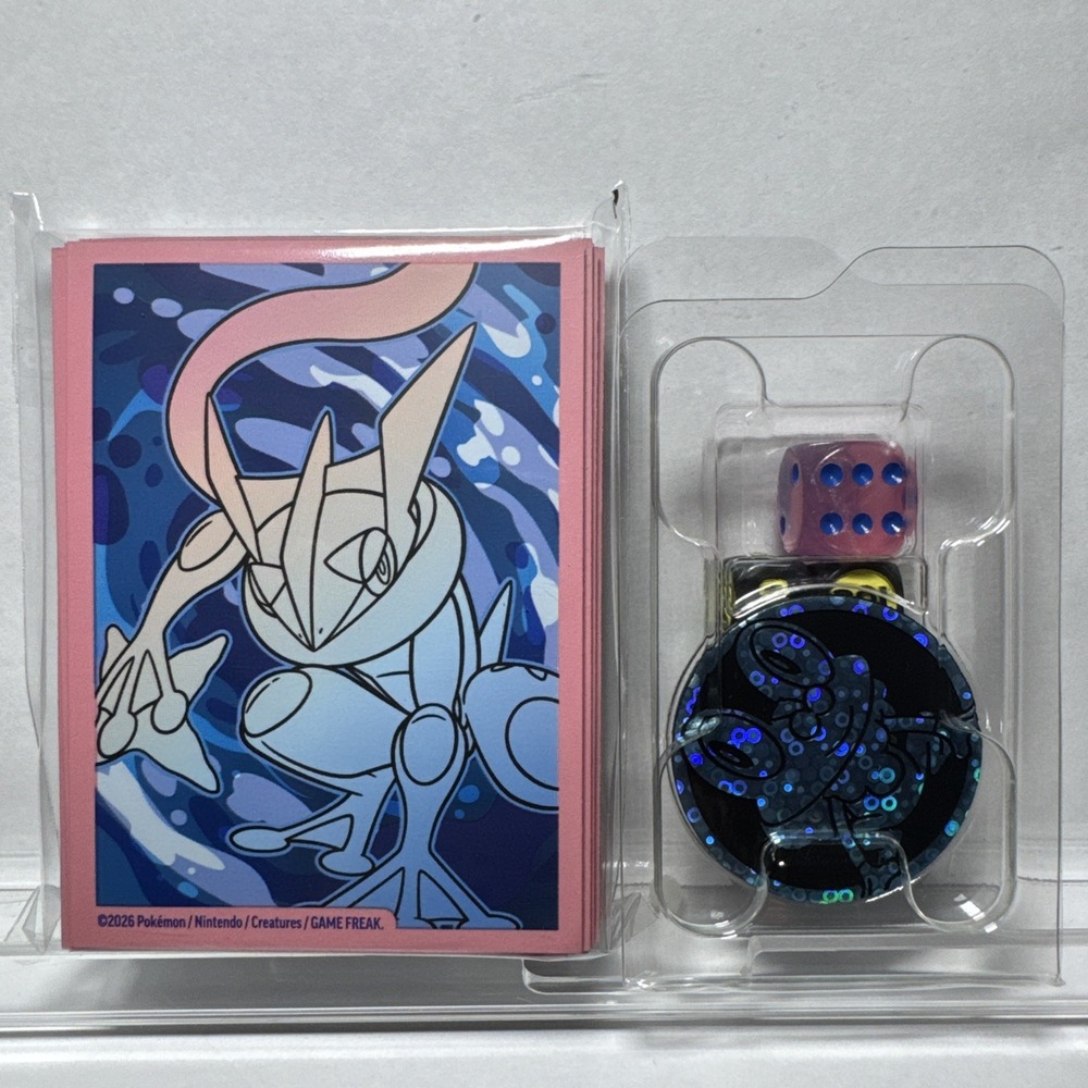 Pokemon Greninja Premium Card Sleeves 65ct Coin & Dice Sealed 30-11338-101-K25